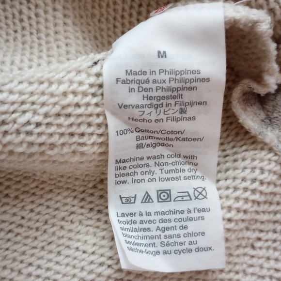 J. Crew Vintage Fleece Light Gray and Black Flecks Turtleneck Sweater Size M - Picture 7 of 8